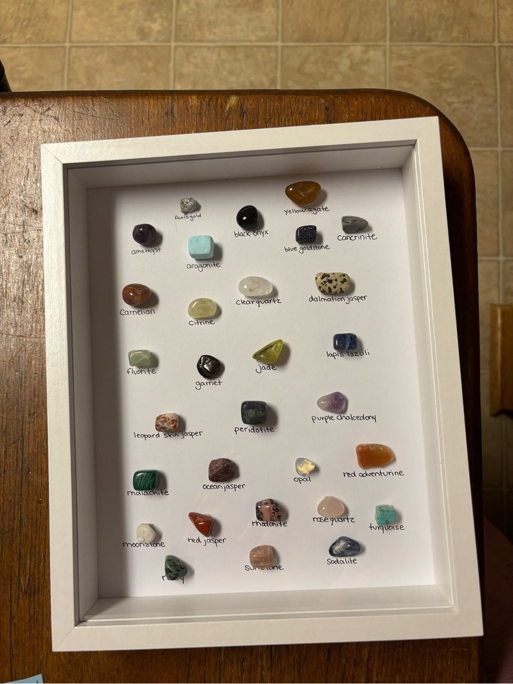 Shadow Box Crystal specimens display
